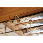 Brass Perforated Chandelier with Five Canisters