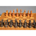 Chess Table with Horse Head Base, Complete Set