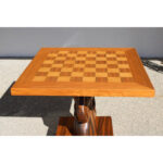 Chess Table with Horse Head Base, Complete Set