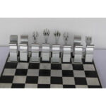 Modernist Columbia Aluminum Chess Set by Scott Wolfe