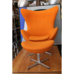 Arne Jacobsen for Fritz Hansen Egg Chair [amp] Ottoman, Tilt and Swivel, 2006