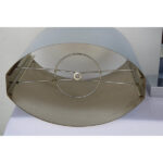 Pair of Curtis Jere Stainless Steel Lamps and Shades