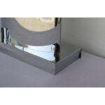 Pair of Curtis Jere Stainless Steel Lamps and Shades