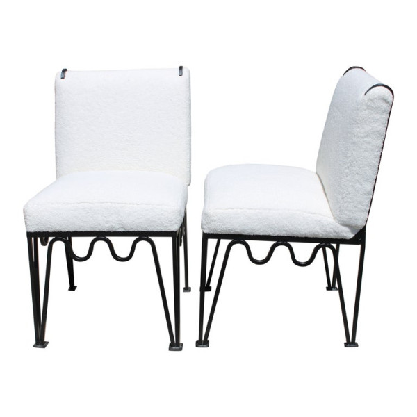 Pair of Steel Chairs Attributed to Pacific Iron Products circa 1950s