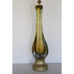 Murano Table Lamp with Orange, Yellow and Green Glass