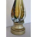 Murano Table Lamp with Orange, Yellow and Green Glass