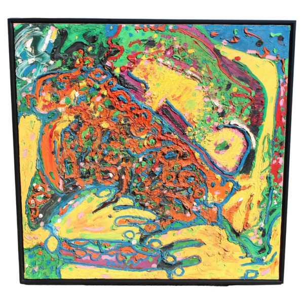 Abstract Folk Art Painting by Michael Davis