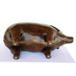 Leather Pig Ottoman