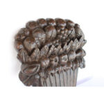 Hand Carved Folk Art Wood Basket