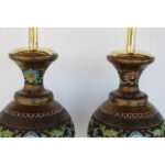 Pair of ChamplevÃ© Lamps by The MARBRO Lamp Company, Los Angeles, CA.