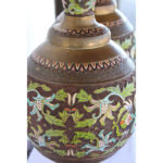 Pair of ChamplevÃ© Lamps by The MARBRO Lamp Company, Los Angeles, CA.