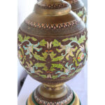 Pair of ChamplevÃ© Lamps by The MARBRO Lamp Company, Los Angeles, CA.