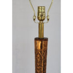 Pair Tall Indo Persian Copper Table Lamps