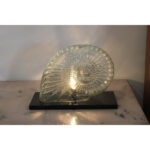 Pair of Glass Nautilus Lamps