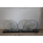 Pair of Glass Nautilus Lamps