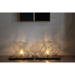 Pair of Glass Nautilus Lamps