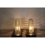 Pair of Glass Nautilus Lamps