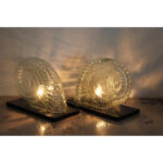 Pair of Glass Nautilus Lamps