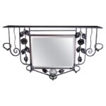 Art Deco Wrought Iron Hall Mirror