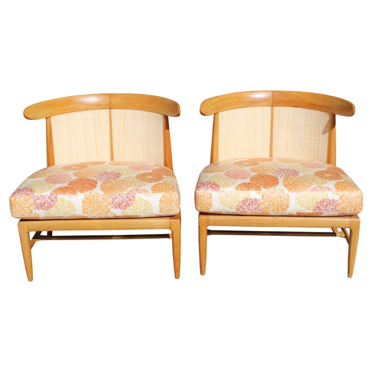 Pair of Walnut Slipper Chairs by John Lubberts Lambert Mulder for Tomlinson circa 1970s