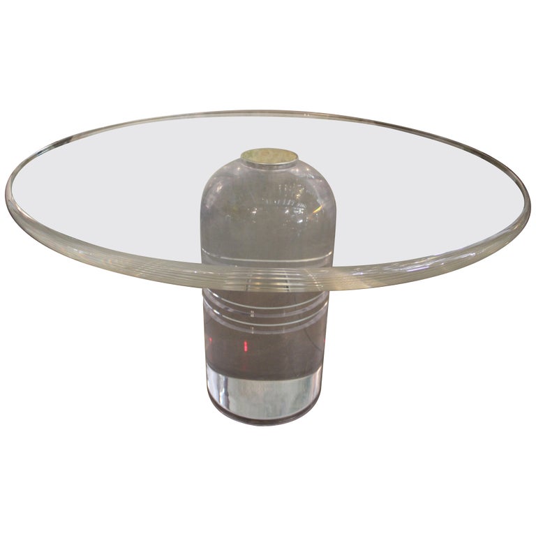 Charles Hollis Jones Le Dome Lucite Dining Table circa 1980s