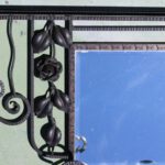Art Deco Wrought Iron Hall Mirror