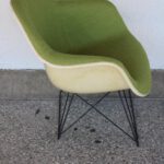 Pair of Ray & Charles Eames Fabric Fiberglass Shell Chairs