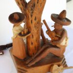 Saguaro Cactus Folk Art Lamp, Musicians