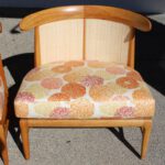 Pair of Walnut Slipper Chairs by John Lubberts Lambert Mulder for Tomlinson