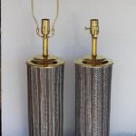 Pair of Lamps by Meister Zurich of Switzerland (sgraffito)