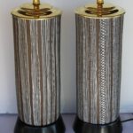 Pair of Lamps by Meister Zurich of Switzerland (sgraffito)