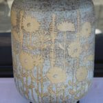 Ceramic Table Lamp on Marble Base, signed ITALY