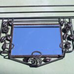 Art Deco Wrought Iron Hall Mirror