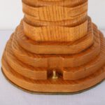 Folk Art Carved Wood Lamp