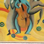 French Oil Painting titled Le Dance, 1944