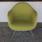 Pair of Ray & Charles Eames Fabric Fiberglass Shell Chairs