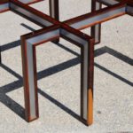 Henning Korch for C.H. Christensen Rosewood and Aluminum Coffee Table