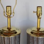 Pair of Lamps by Meister Zurich of Switzerland (sgraffito)