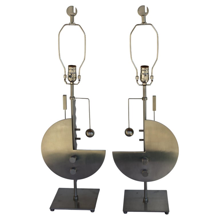 Pair of Post Modern Lamps attrib. to George Kovacs circa 1980s
