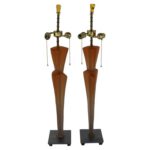 Pair Post Modern Acrylic Table lamps