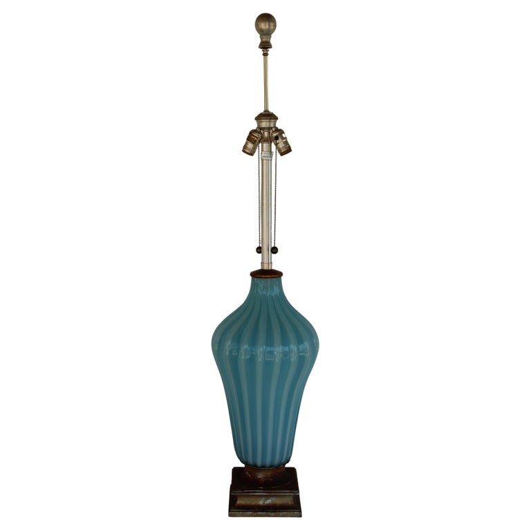 Murano Aqua Lamp by The MARBRO Lamp Company, Los Angeles, CA. by MARBRO Lamp Company circa 1970s