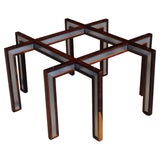 Henning Korch for C.H. Christensen Rosewood and Aluminum Coffee Table circa 1960s