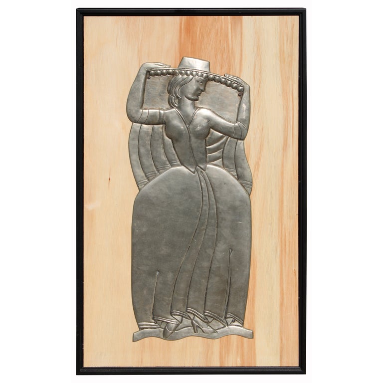 Woman Dancer Metal Sculpture, Vintage, 1960s Circa 1950s