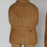 Hand-Carved Folk Art Sculptures of Man and Woman