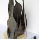 Steel Bottle Lamp Attributed to Fantoni