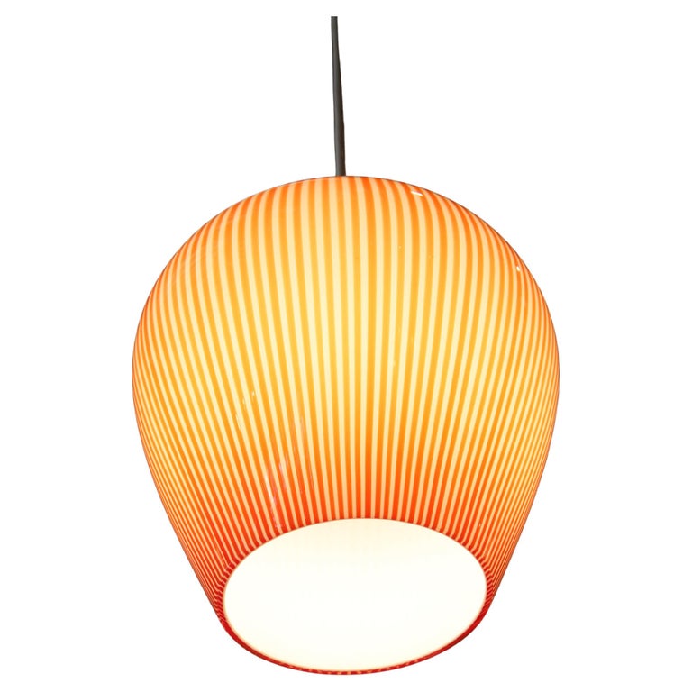 Murano Orange Glass Pendant Circa 1970s