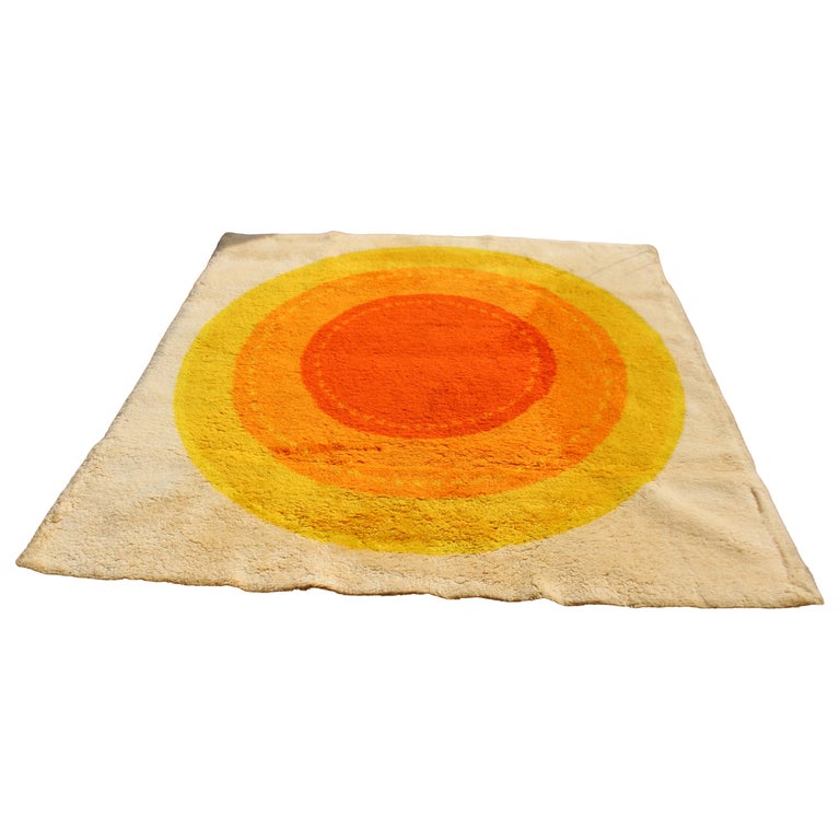 Scandinavian Modern Rya Rug, Circa 1960s circa 1960s