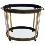 Mastercraft Etched Brass Bar Cart by Bernhard Rohne