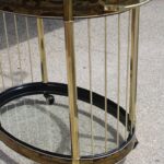 Mastercraft Etched Brass Bar Cart by Bernhard Rohne
