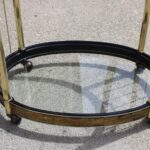 Mastercraft Etched Brass Bar Cart by Bernhard Rohne